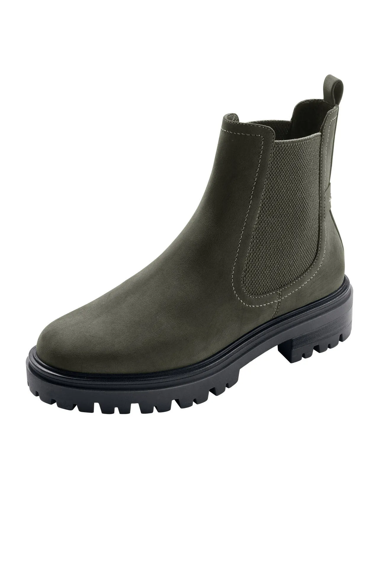 Damen Chelsea Velours-Stiefelette